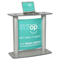 Lecturn Display POD Graphic hire