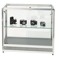 Glass Showcase Cabinet - illuminated & lockable hire