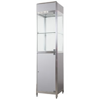 Tall Glass Cabinet with 1 Shelf hire
