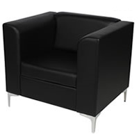 Black Leather Chair - Single Chair hire