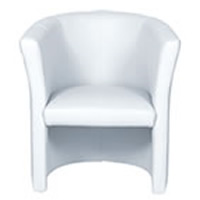 White Leather Armchair hire