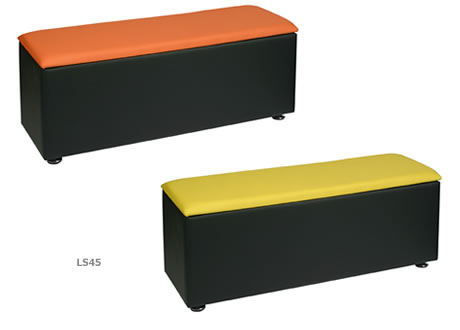 Faux Leather Cube Bench - Colours to order