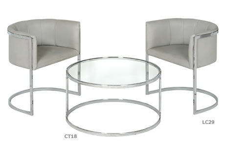 Coulsdon glass-topped coffee table