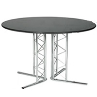 Isis 3'9 Chrome Based Table hire