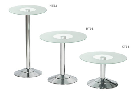 Glass Topped Round Table