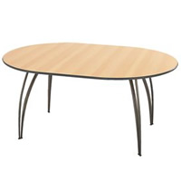 Sol gunmetal oval meeting table (seats 4-6) hire
