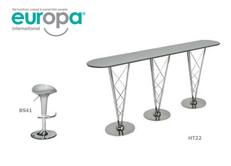 Aurora chrome bar table
