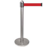 Retractable barrier post - 2m Red Rope hire