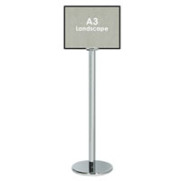 A3 Landscape Sign post - Velcro Compatible hire